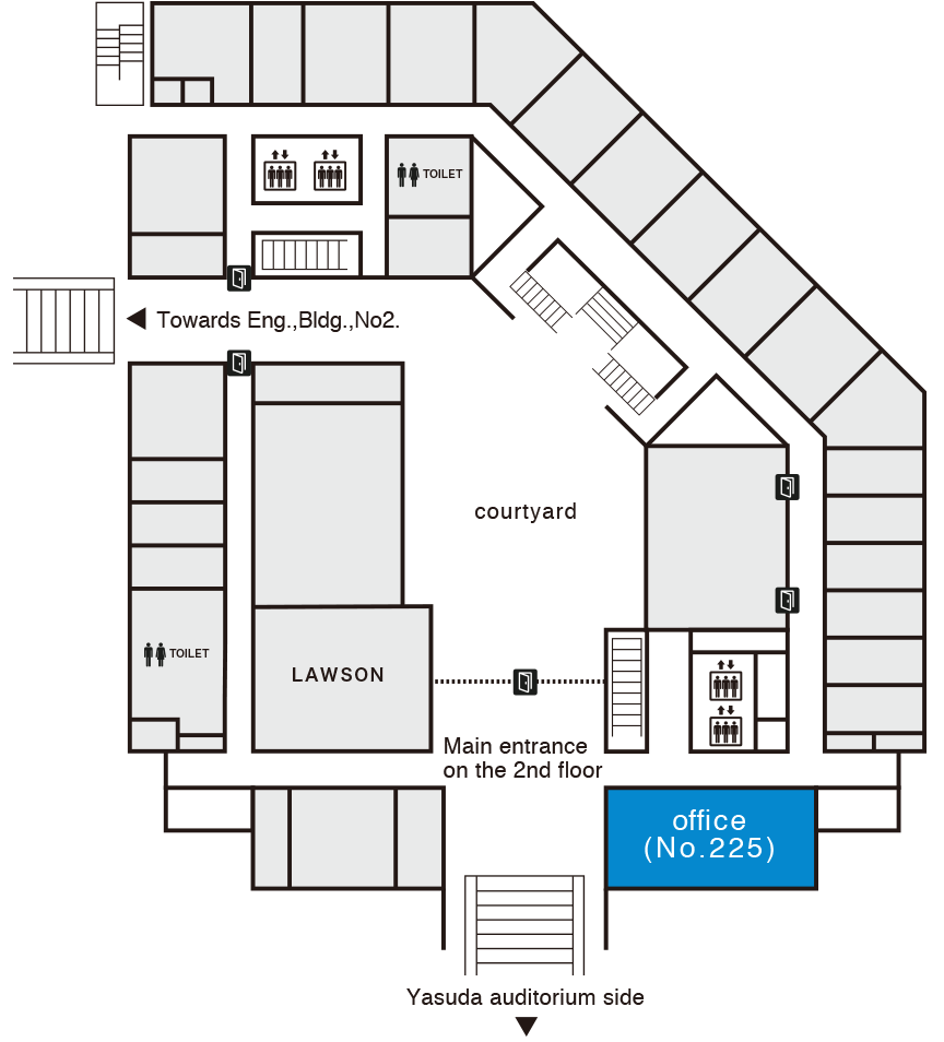 Eng. Bldg. No. 3, 2F Floor Map