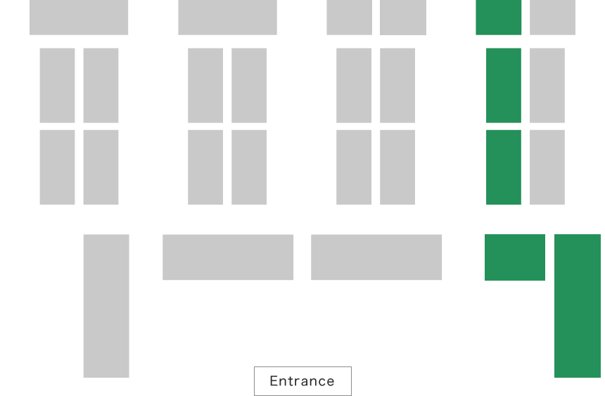 Staff layout of the office The Systems Innovation office desks shown in green below.